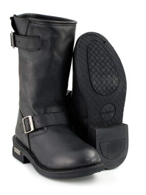 Xelement “The Classic” Black Engineer Motorcycle Premium Leather Boots